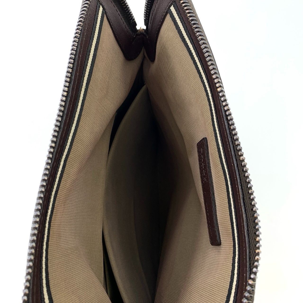 Bally Bally Brown Leather Crossbody Bag With Striped Design & Zipp Size ONE SIZE - 5 Thumbnail