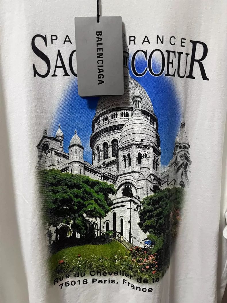 Balenciaga Balenciaga White do old damage castle short sleeve Size US XXS / EU 40 - 3 Thumbnail