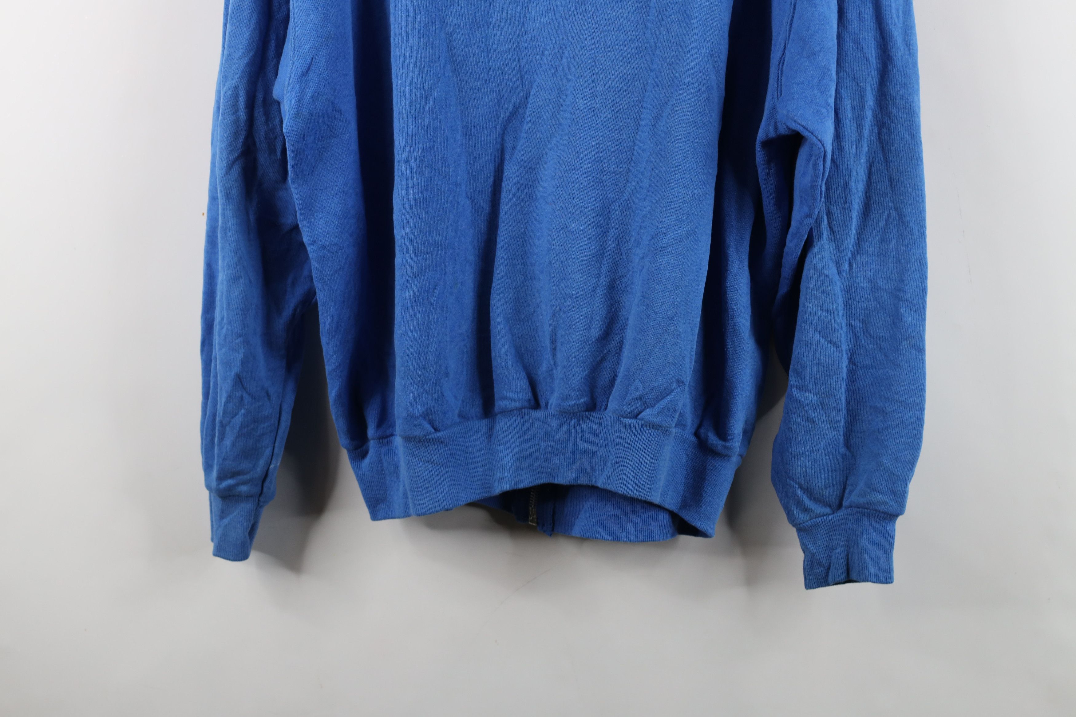 Vintage Vintage 80s Streetwear Blank Full Zip Hoodie Sweatshirt USA Size US L / EU 52-54 / 3 - 12 Thumbnail