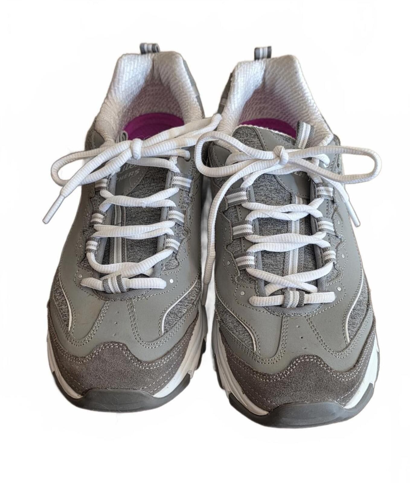 SKECHERS Skechers Memory Foam Gray White Athletic Sneakers Size 10 Size US 10 / IT 40 - 12 Thumbnail