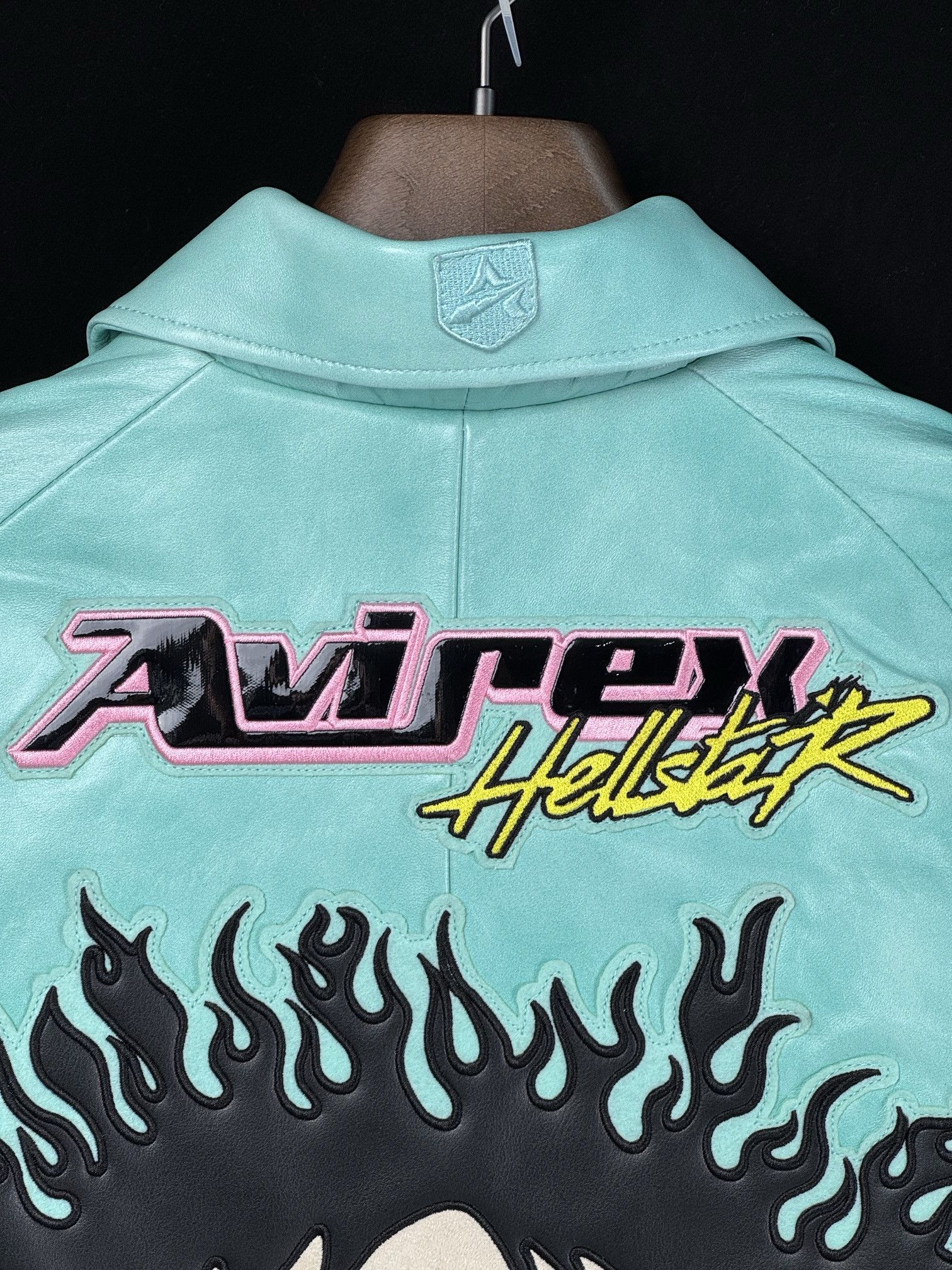 Avirex × HELLSTAR AVIREX X HELLSTAR Leather JACKET TURQUOISE Size US L / EU 52-54 / 3 - 2 Thumbnail