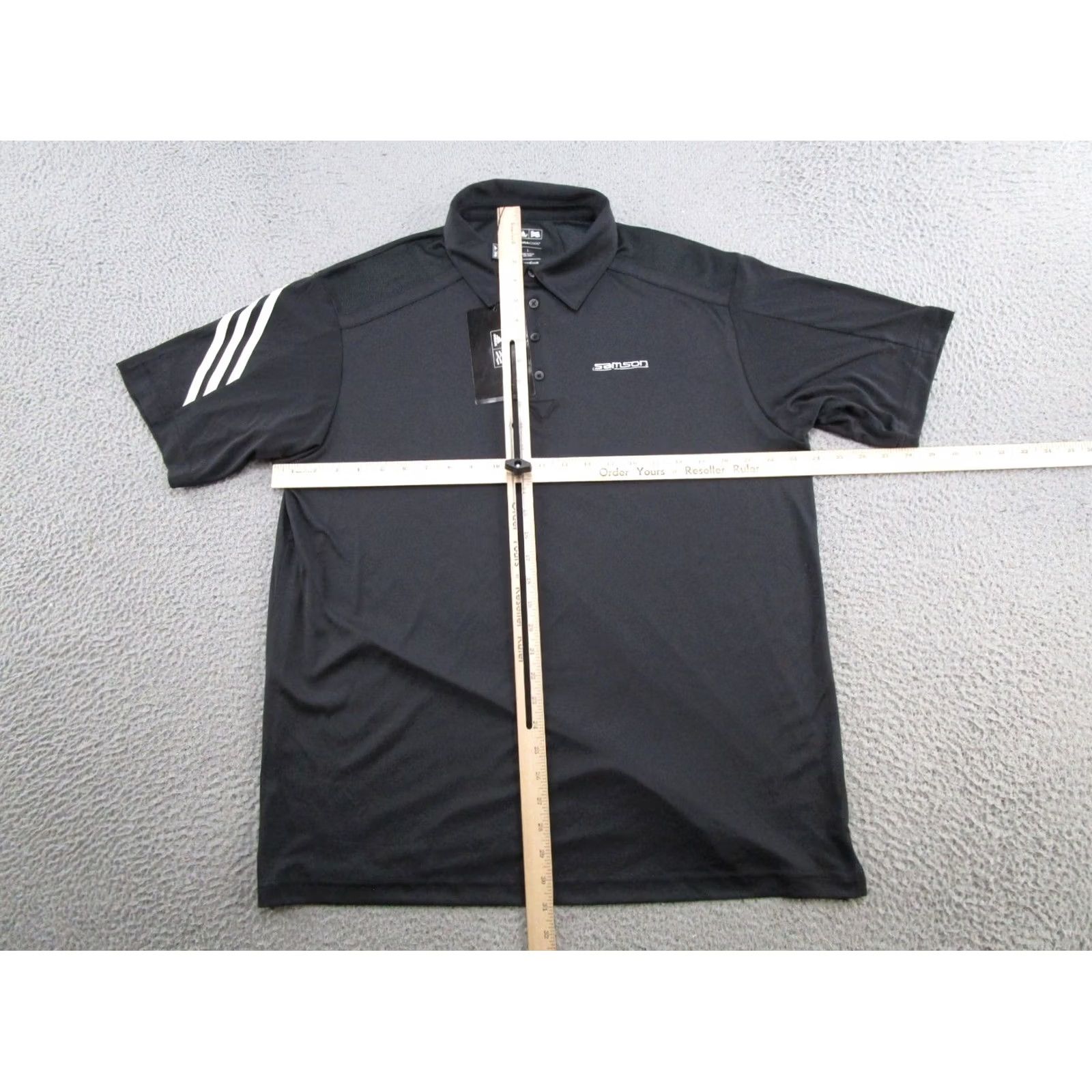 Adidas NWT adidas Golf Climalite Polo Shirt Size L Black Logo Polo Shirt Mens Regular Large w/ Logo Size US L / EU 52-54 / 3 - 6 Thumbnail