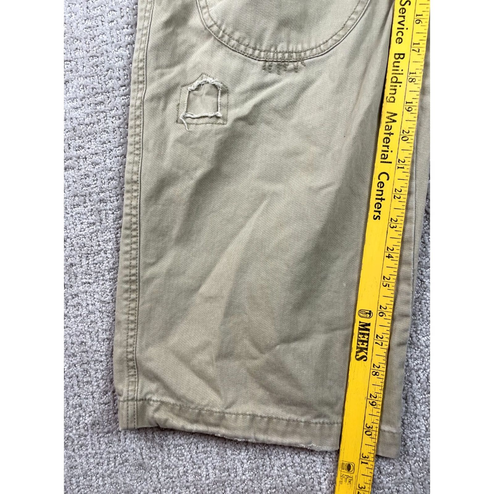 Iro VTG IRON Pants Cargo Wide-Leg 37x31 Beige Mens 90s Y2K Skater Baggy Cargo Pocket Cotton Wide Leg Inseam 31 Mens Size US 37 - 2 Thumbnail