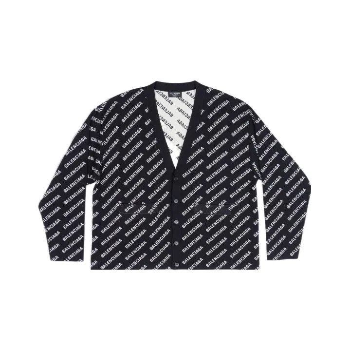 Balenciaga Balenciaga SS22 Black Logo Long Sleeve Knitwear Size US M / EU 48-50 / 2 - 1 Thumbnail