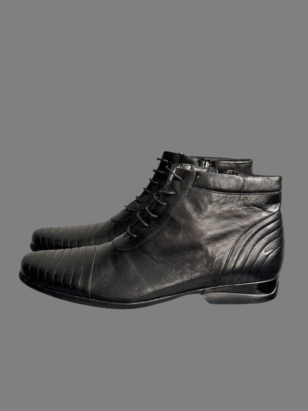 Other AS98 Leather High Combat Boots Rick Owens Guidi Western Size US 11 / EU 44 - 5 Thumbnail