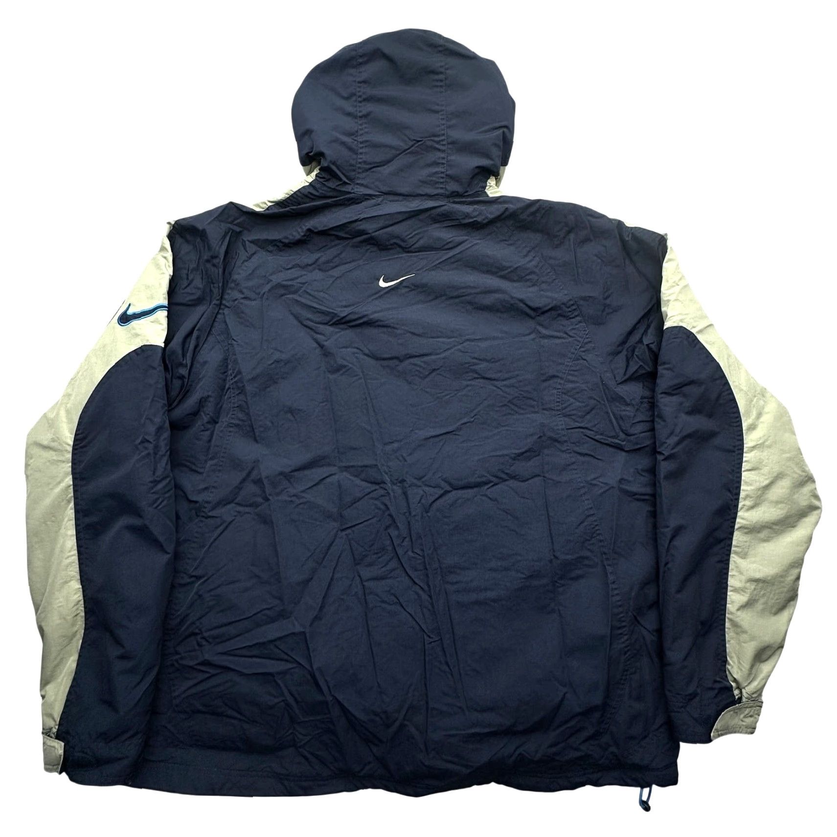Nike VINTAGE Nike Fleece Lined Nylon Heavy Jacket Mens 2XL Green Navy Full Zip Hooded Parka Size US XXL / EU 58 / 5 - 7 Thumbnail