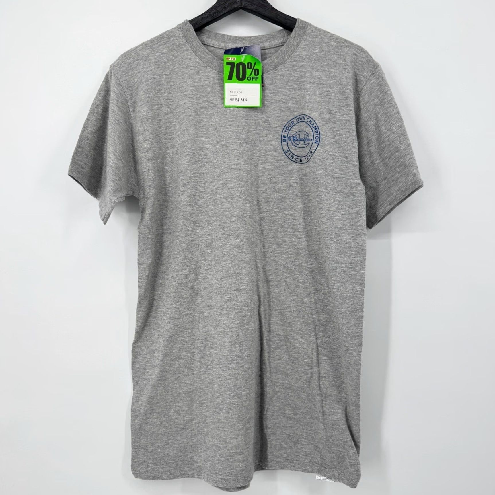 Champion NWT Champion Mens Gray Crew Neck Short Sleeve T Shirt Deadstock Small Size US S / EU 44-46 / 1 - 2 Thumbnail
