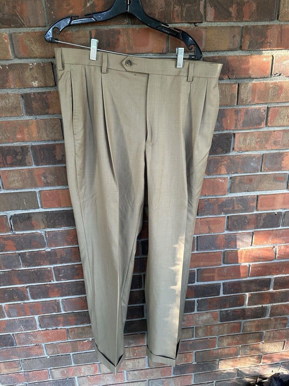 Nautica Men's Nautica Size 36W X 29 100 % Wool Slacks 36 Khaki Pants Size US 36 / EU 52 - 2 Thumbnail