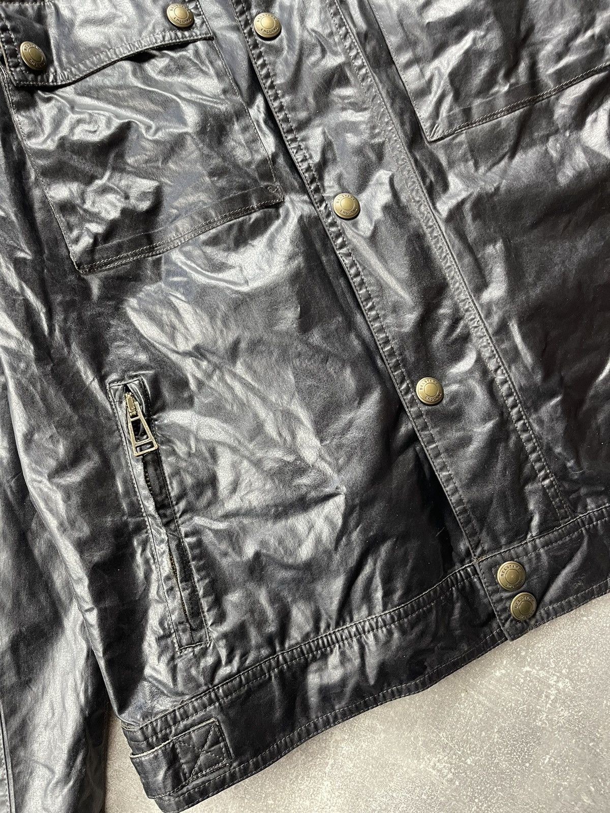 Belstaff Belstaff Waxed Cotton Quilted Biker Motorcycle Jacket Black Size US L / EU 52-54 / 3 - 10 Thumbnail