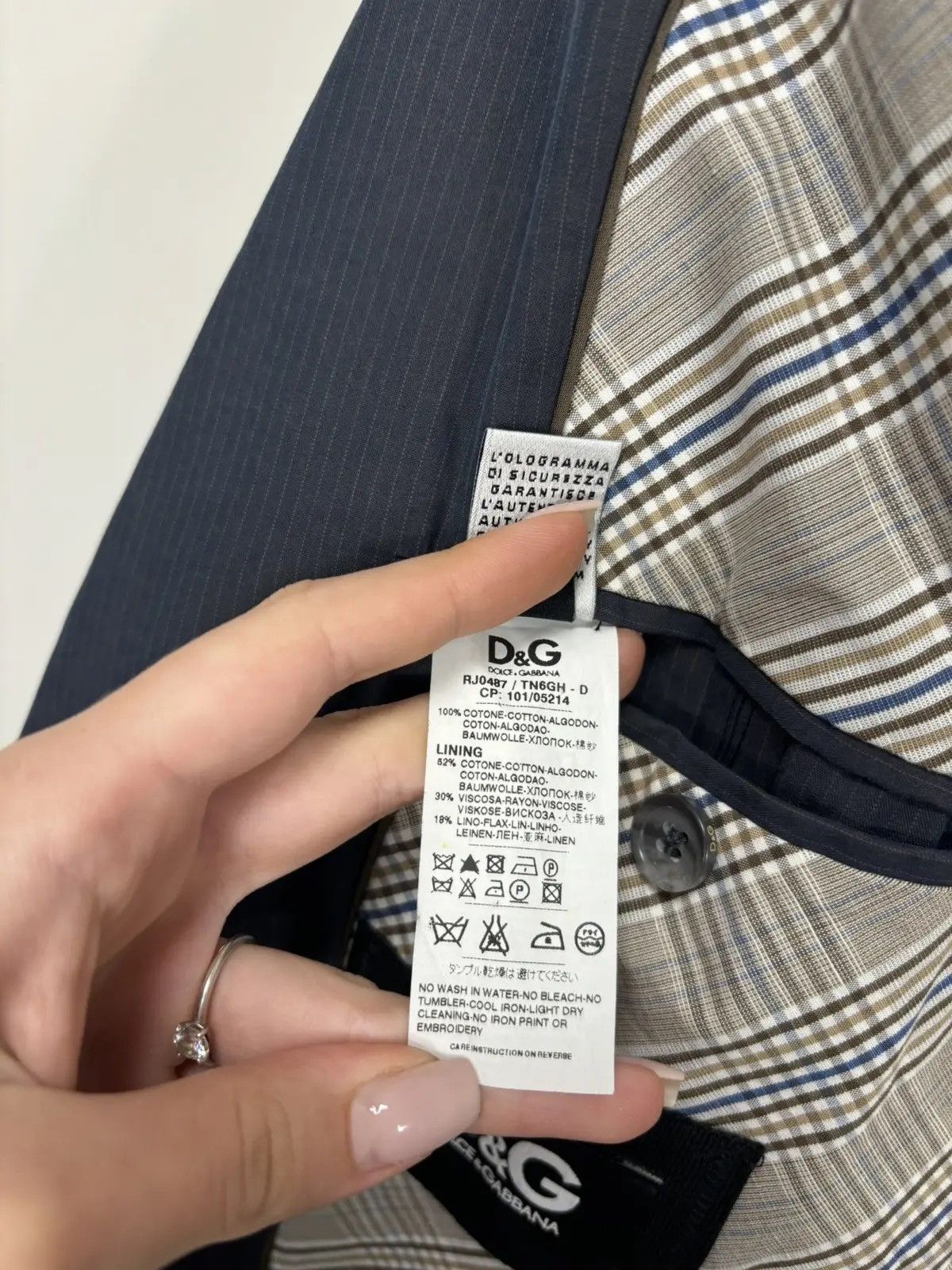 Dolce & Gabbana × Vintage Vintage Dolce & Gabbana Men’s Striped Rare Blazer Jacket Size 42R - 15 Thumbnail