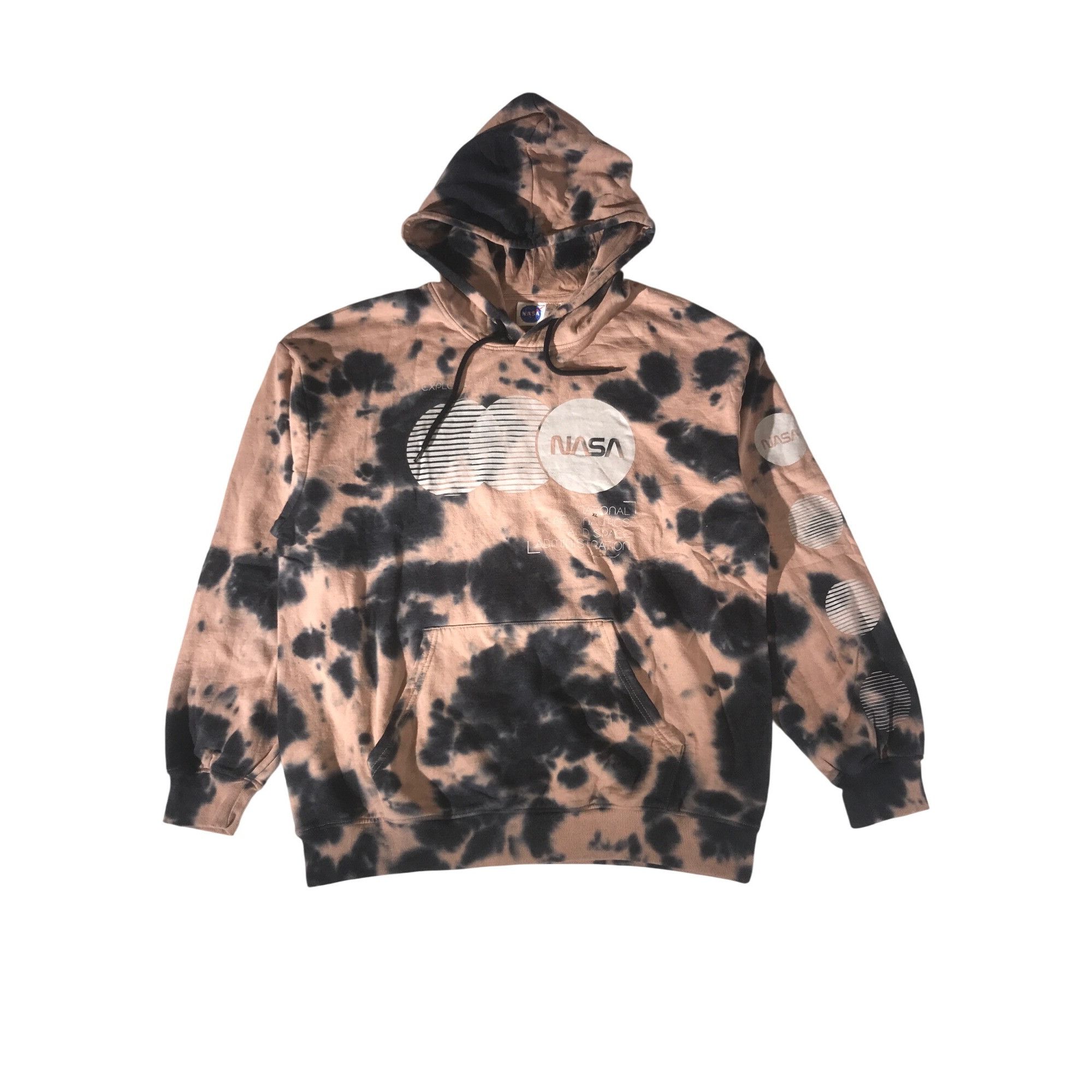 NASA NASA Unisex Tan & Black Tie-Dye Exploration NASA Logo Hoodie Size US XL / EU 56 / 4 - 1 Thumbnail