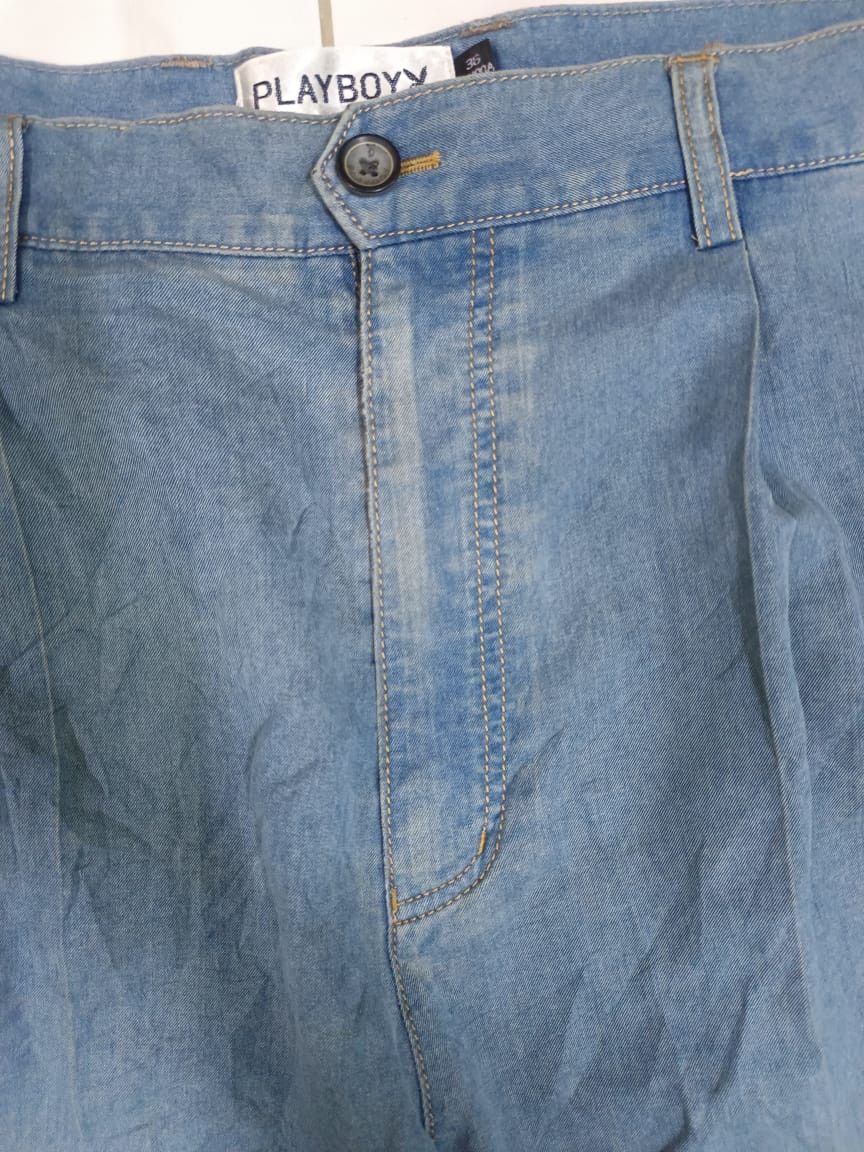 Playboy × Vintage Vintage Playboy Baggy Denim Jeans Pants Size US 37 - 5 Thumbnail
