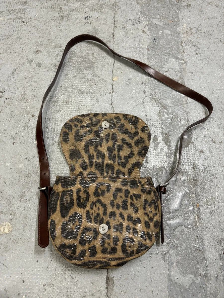 Roberto Cavalli Roberto Cavalli Eyled Brown Leather Leopard Shoulder Bag Size ONE SIZE - 6 Thumbnail