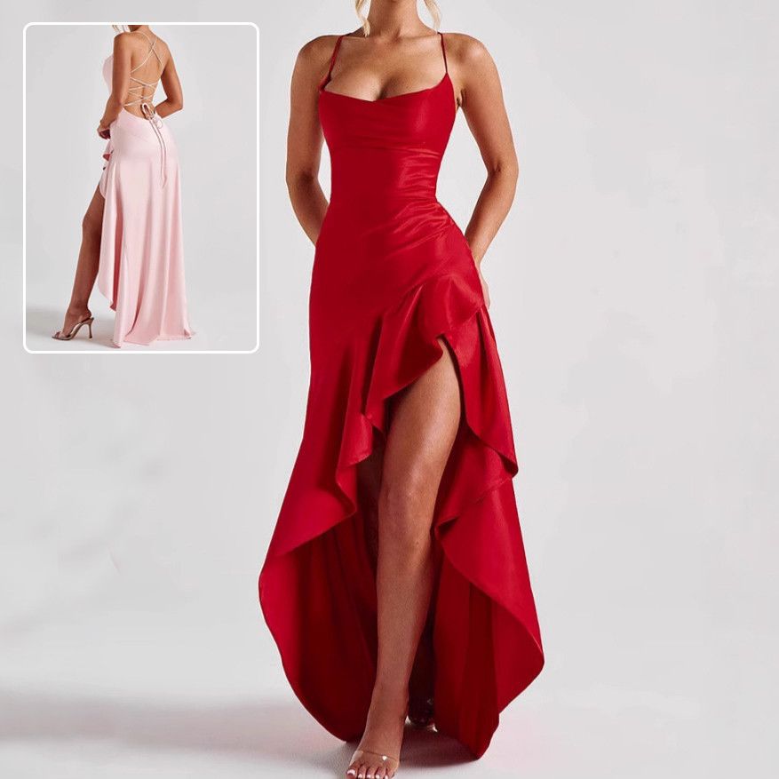 Other Women's Backless Ruffles Fashion Party Maxi Dresses Clothing Size S / US 4 / IT 40 - 1 Thumbnail