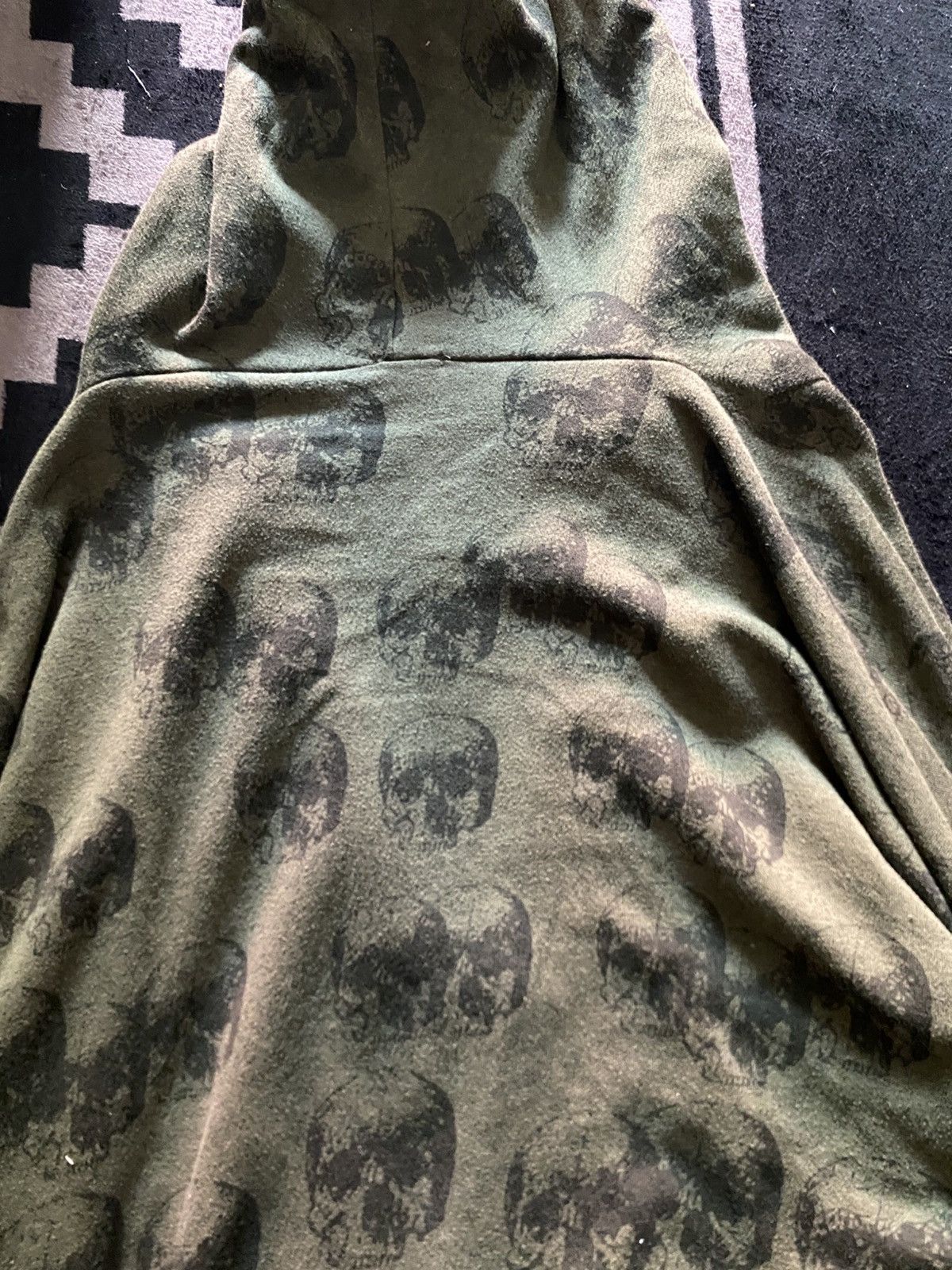 If Six Was Nine × Japanese Brand × Le Grande Bleu (L.G.B.) Urban ground mogi double layers skull full print hoodie Size US L / EU 52-54 / 3 - 4 Thumbnail