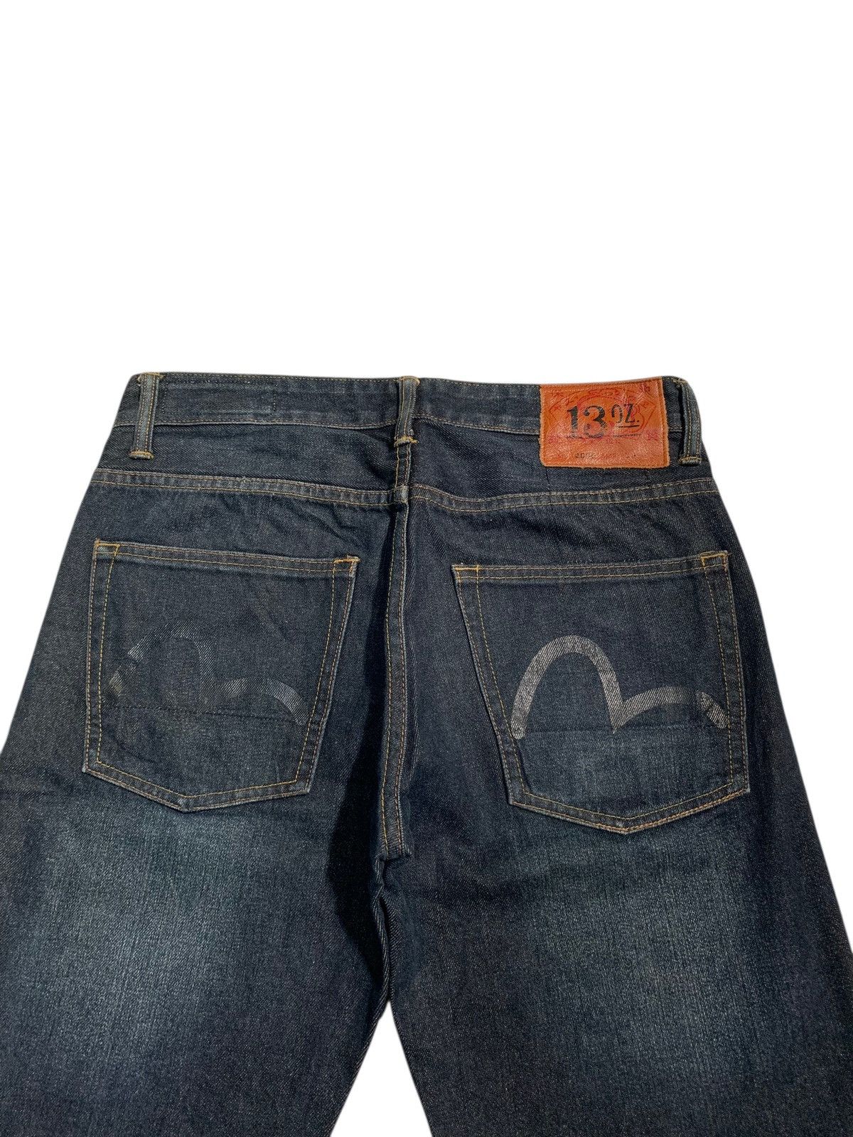 Evisu EVISU SEAGULL SELVEDGE 13OZ BUTTON FLY SHORT DENIM Size US 33 - 3 Thumbnail