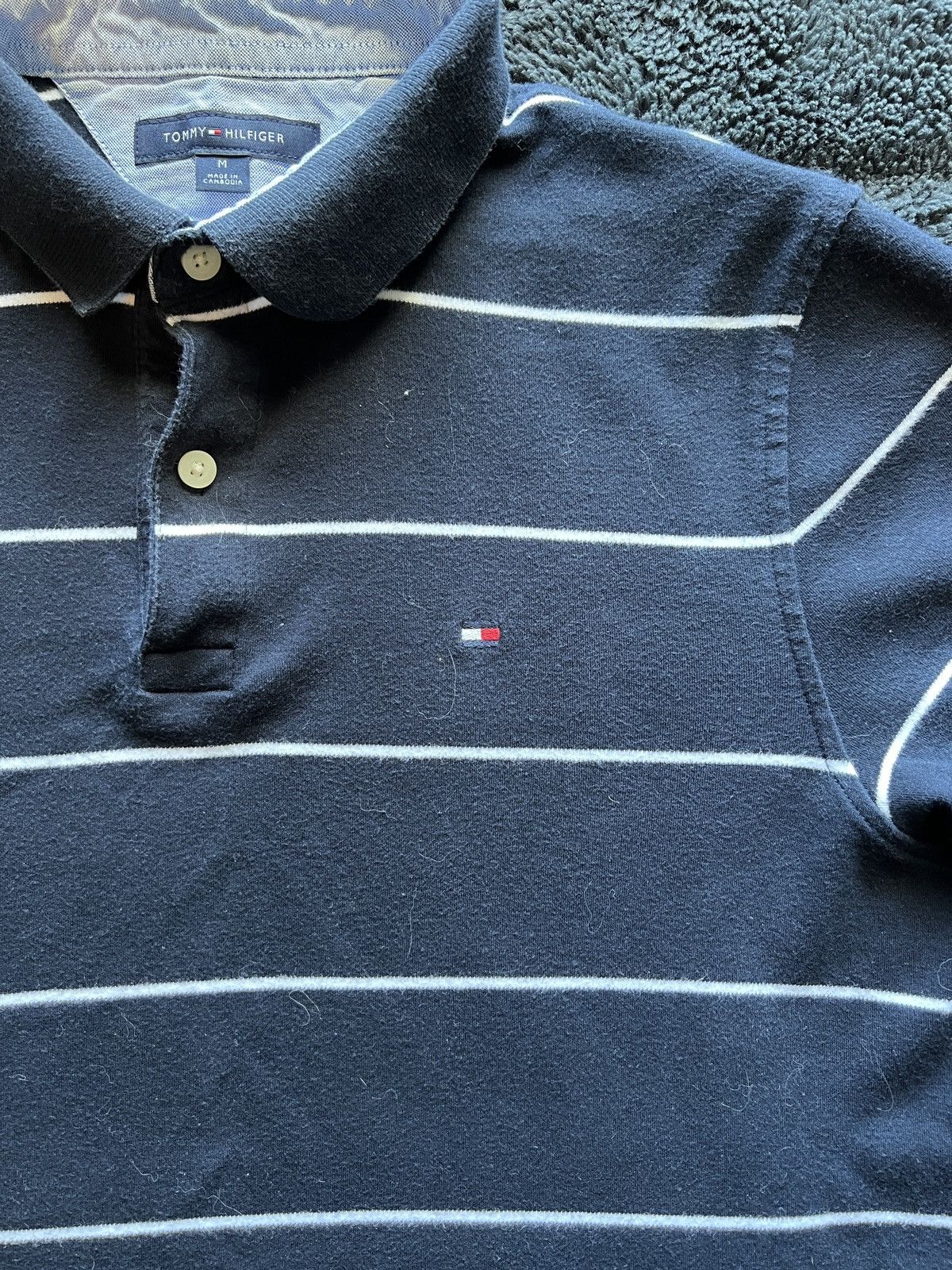 Tommy Hilfiger Tommy Hilfiger Striped Polo Size US M / EU 48-50 / 2 - 2 Thumbnail