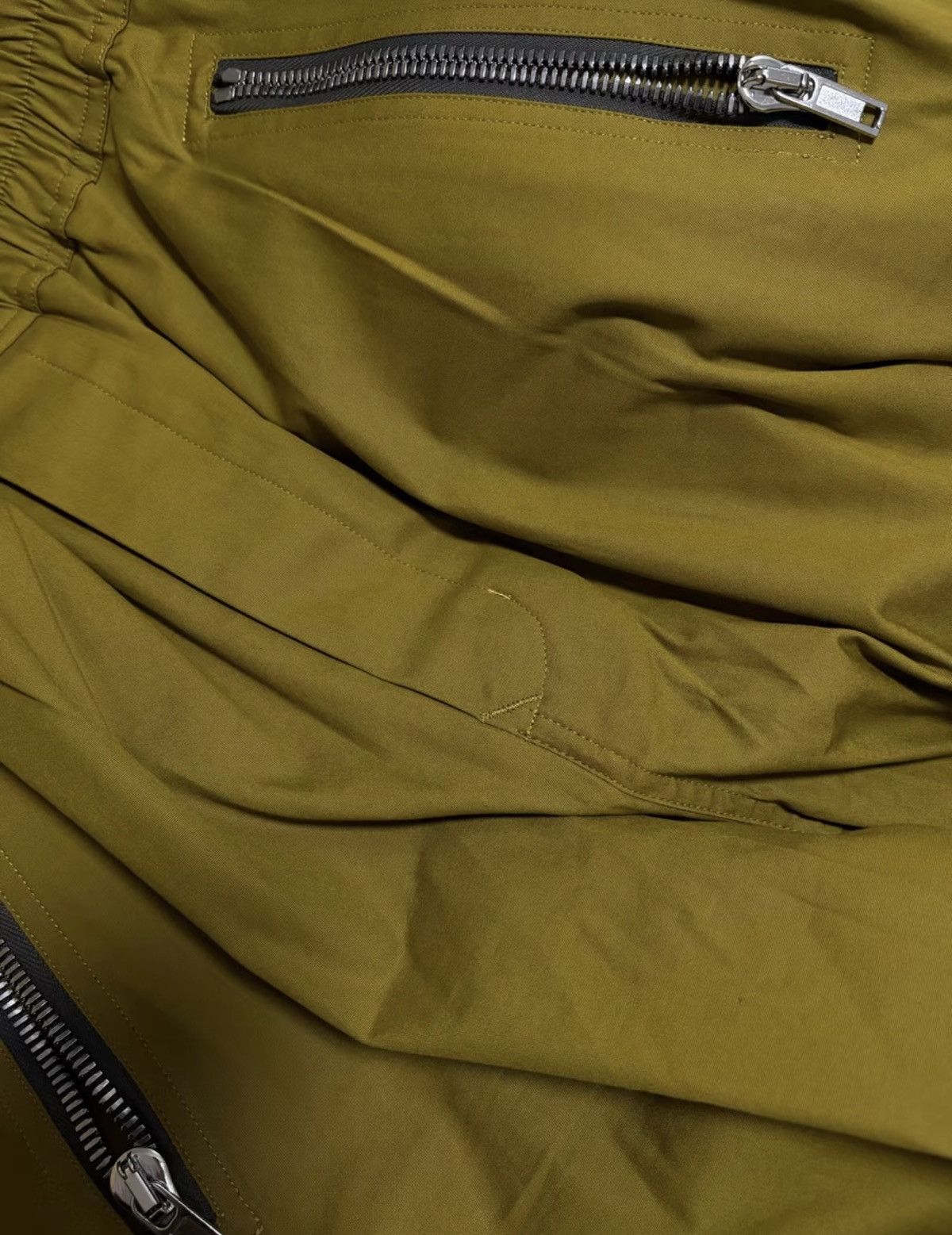 Rick Owens Rick Owens RO Main Line 22SS Yellow Waxed Bomber Pants Size US 33 - 2 Thumbnail