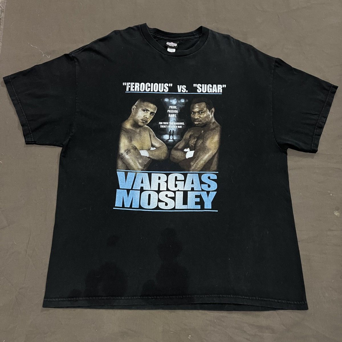 Rap Tees × Vintage Vintage Y2K Shane Mosley vs Fernando Vargas Tee Faded 2XL Size US XXL / EU 58 / 5 - 6 Thumbnail