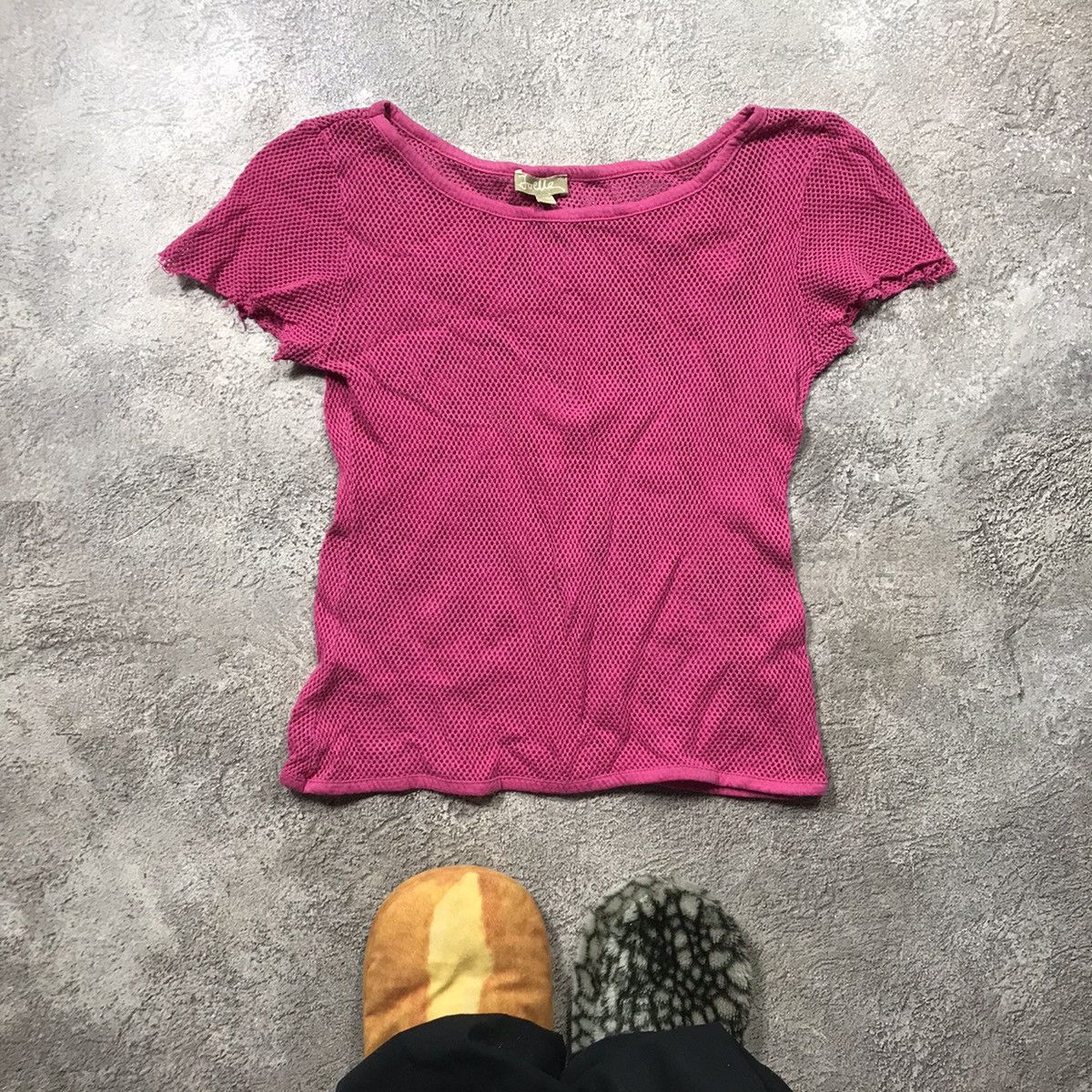 Vintage Vintage Y2K Mesh Tee Sun Faded Pink Streetwear Skate Small Size S / US 4 / IT 40 - 1 Thumbnail