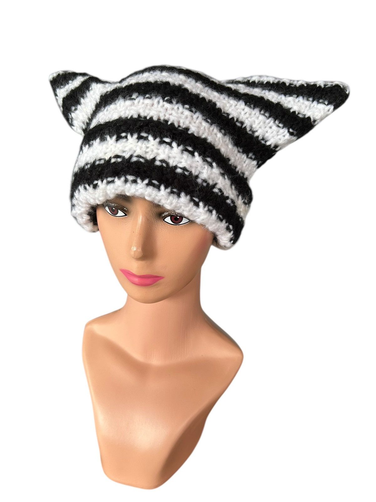 Kapital Hunny Horn Devil Crochet Knitted Handmade Beanie Hats Size ONE SIZE - 5 Thumbnail