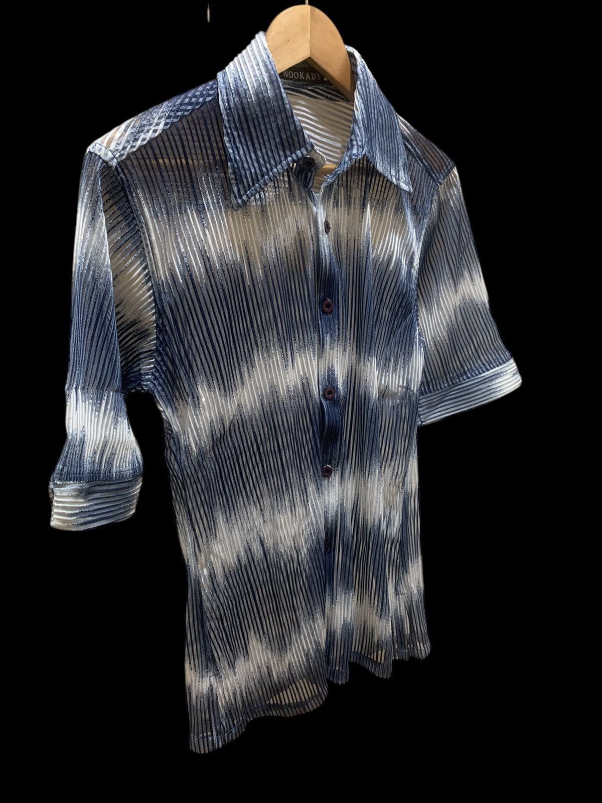 Other Vintage Japan Nookady Gradation mesh sheer shirt Size US M / EU 48-50 / 2 - 4 Thumbnail