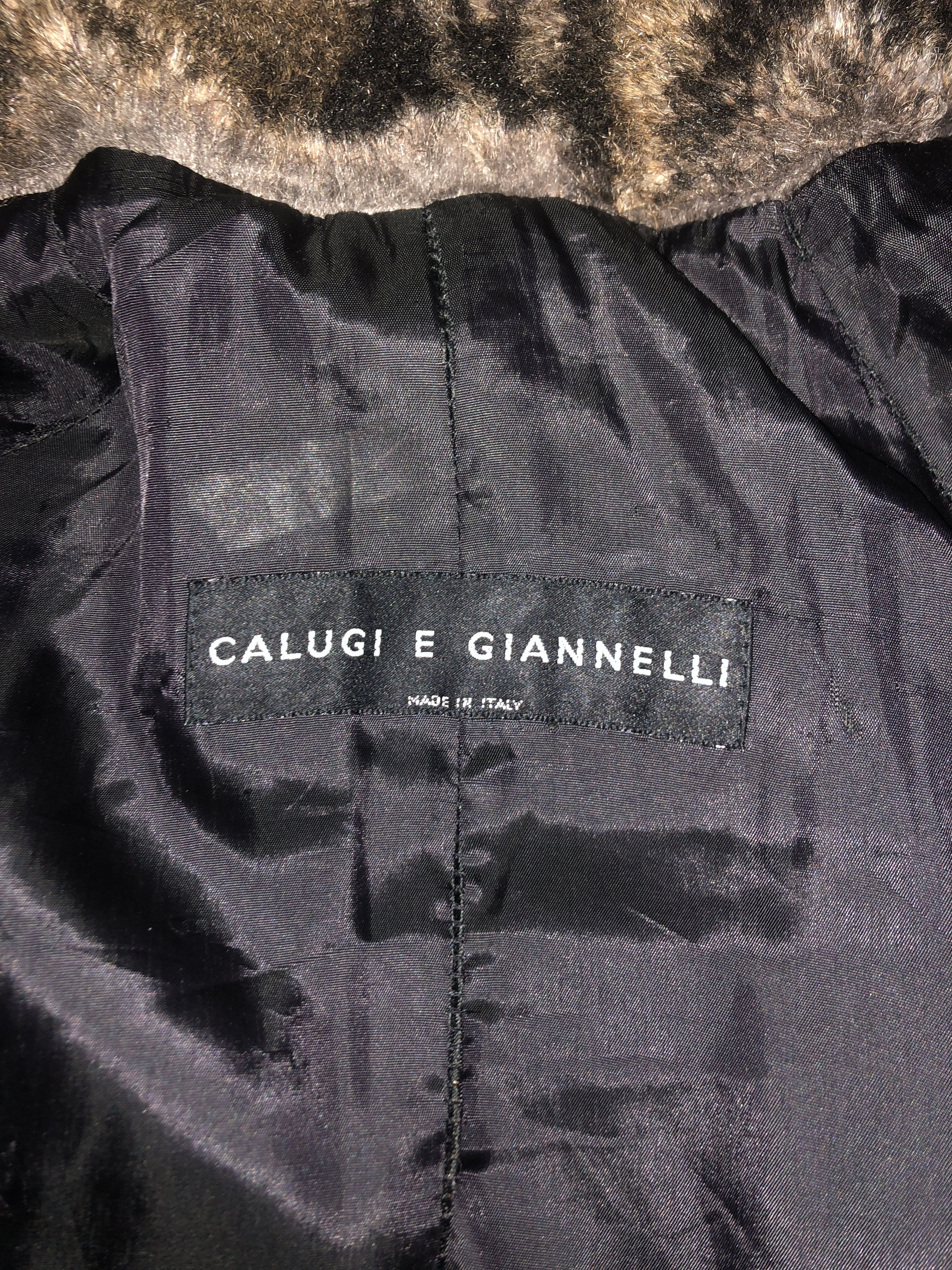 Calugi e Gianelli Animalier Wide Fake Fur Coat Size L / US 10 / IT 46 - 9 Thumbnail