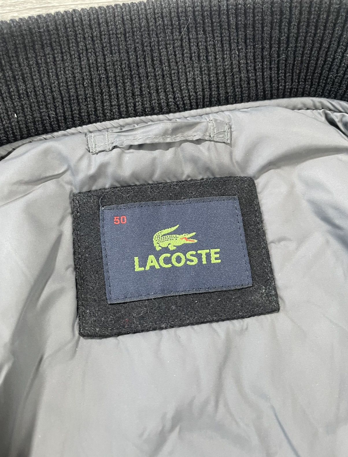 Lacoste Vintage Lacoste Wool Mens Bomber Jacket MA-1 Style Luxury Size US M / EU 48-50 / 2 - 8 Thumbnail