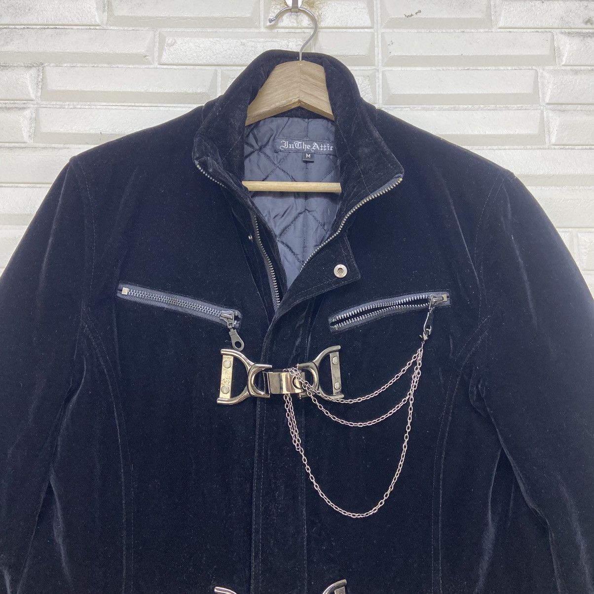 In The Attic In The Attic Velvet Black Gothic Punk Buckle Long Jacket Size US S / EU 44-46 / 1 - 7 Thumbnail