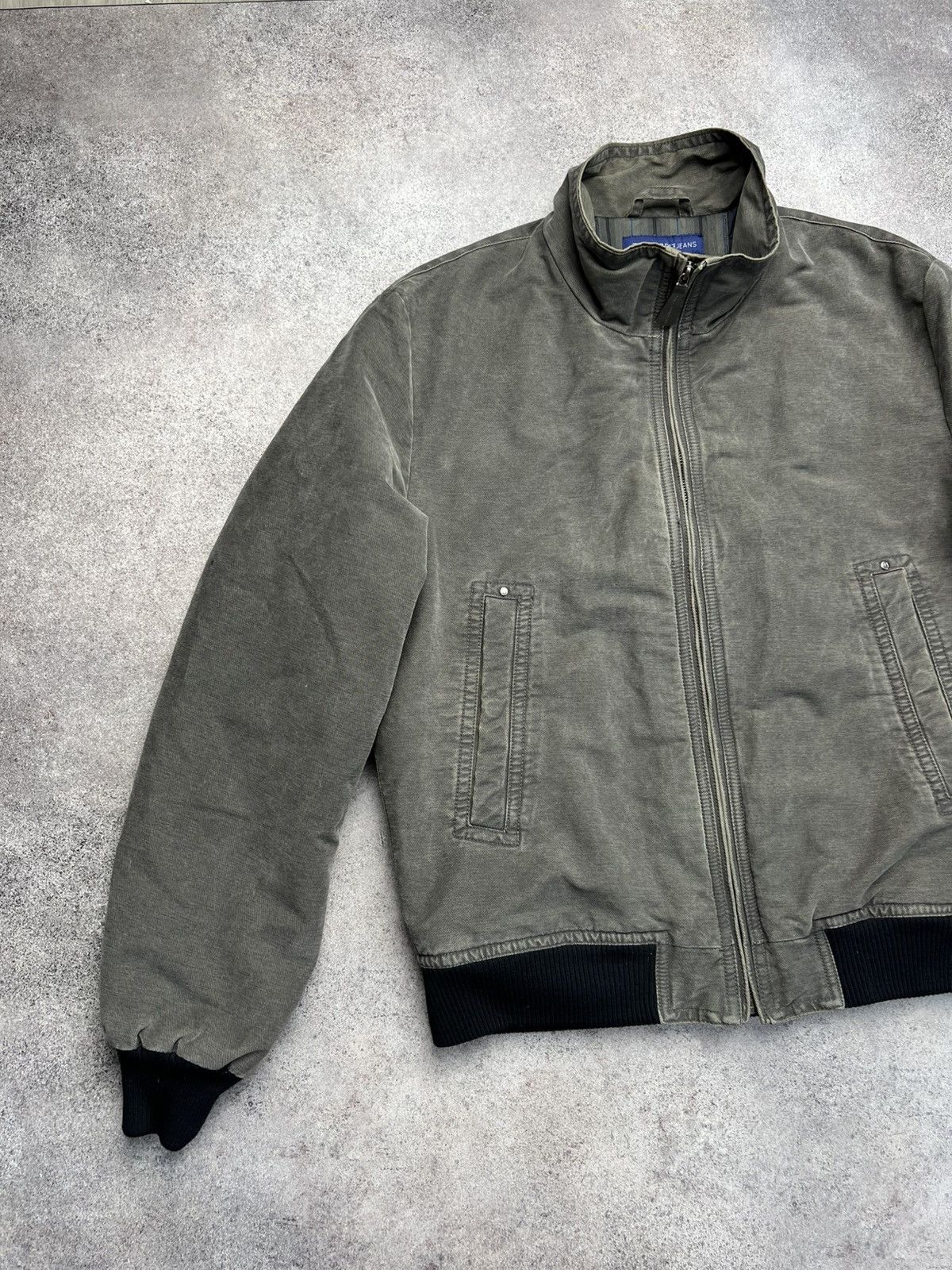 Trussardi × Vintage Trussardi vintage faded khaki bomber jacket Size US L / EU 52-54 / 3 - 2 Thumbnail