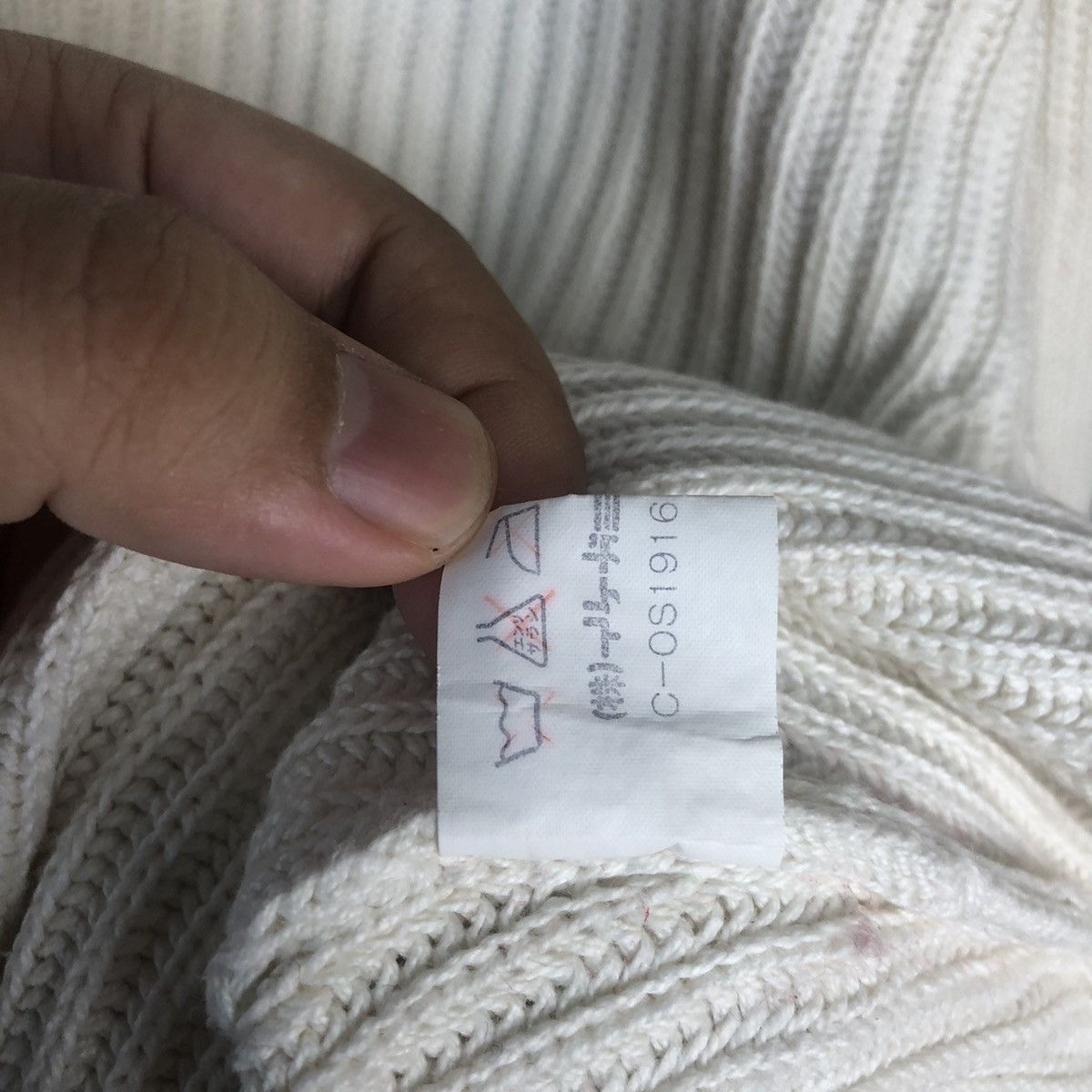 Homespun Knitwear Gamis White Knitwear #A2276 Size L / US 10 / IT 46 - 12 Thumbnail