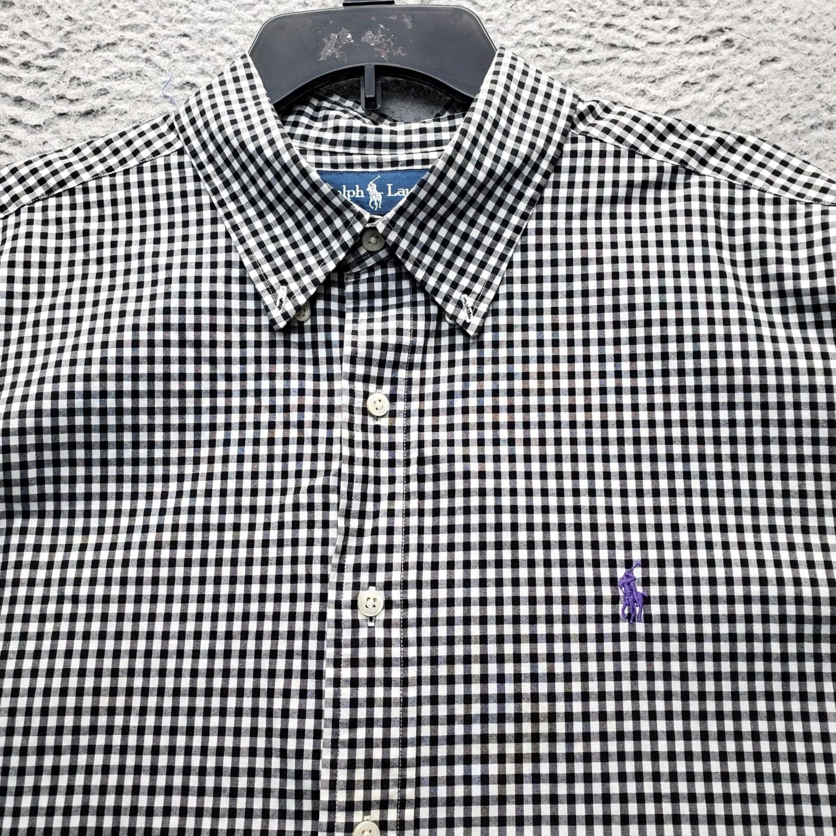 Ralph Lauren VINTAGE Ralph Lauren Dress Shirt Mens XXL Multi Gingham Pony Logo Button Down Size 48R - 7 Thumbnail