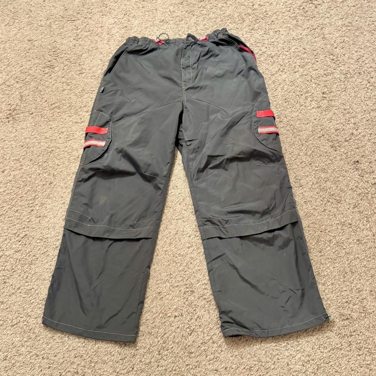 Vintage Vintage Caffeine Grey Nylon Cyber Rave Baggy Parachute Pants Size US 34 / EU 50 - 2 Thumbnail