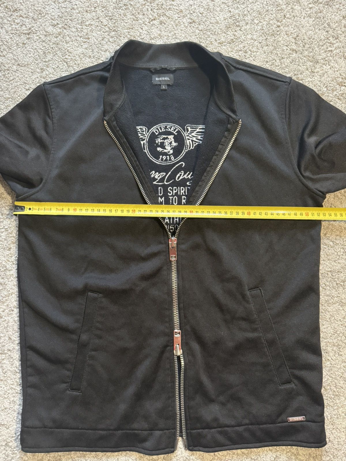 Diesel Basic Diesel superior quality knit double zip sweater Size US L / EU 52-54 / 3 - 18 Thumbnail