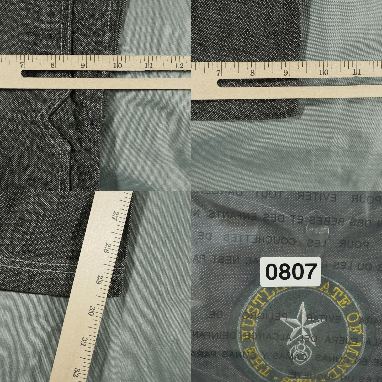 Doublet VINTAGE Eight 732 Jeans Mens 34x33 Black Double Knee Patch Y2K Loose Baggy 8732 Jeans Size US 34 / EU 50 - 9 Thumbnail