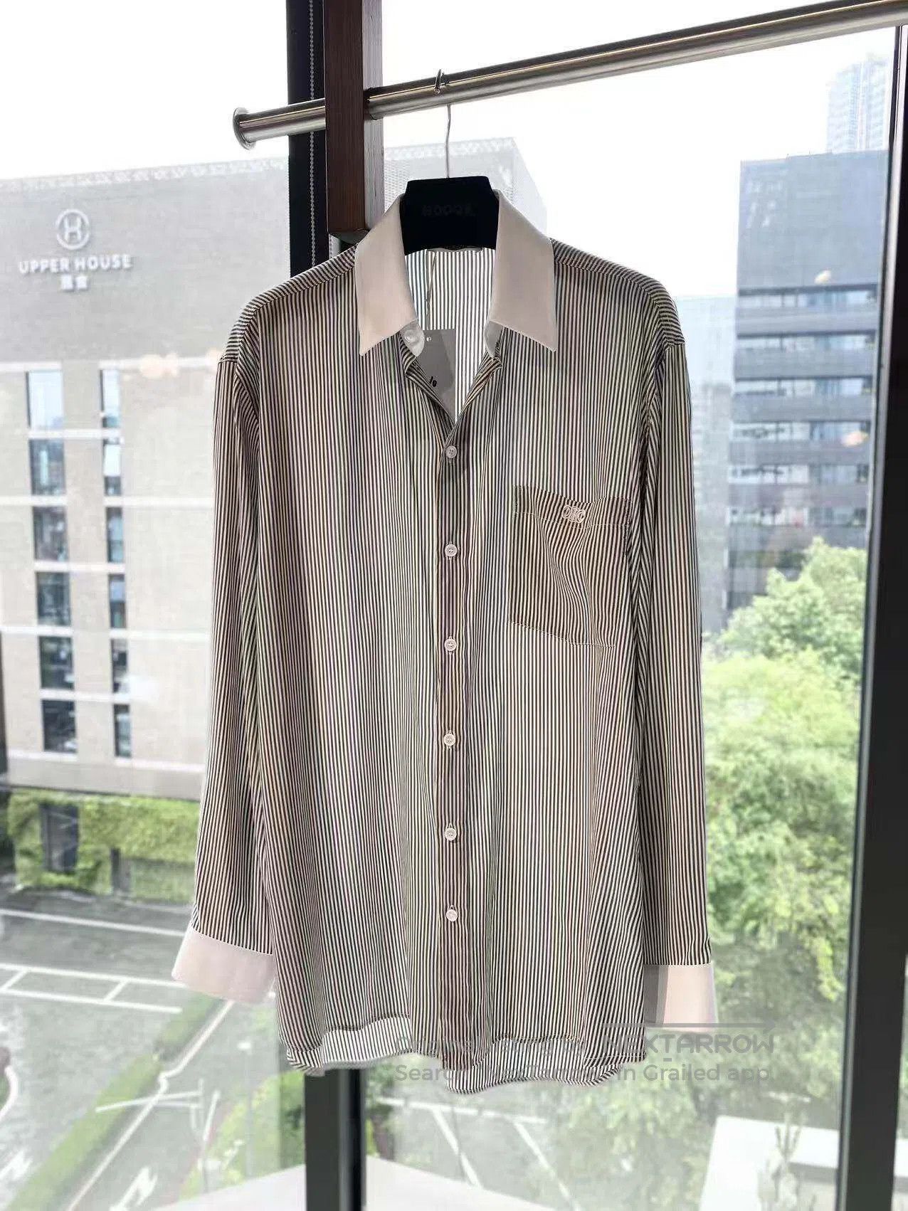 Celine Celine Striped logo shirt| Size 4XL / US 24-26 - 2 Thumbnail