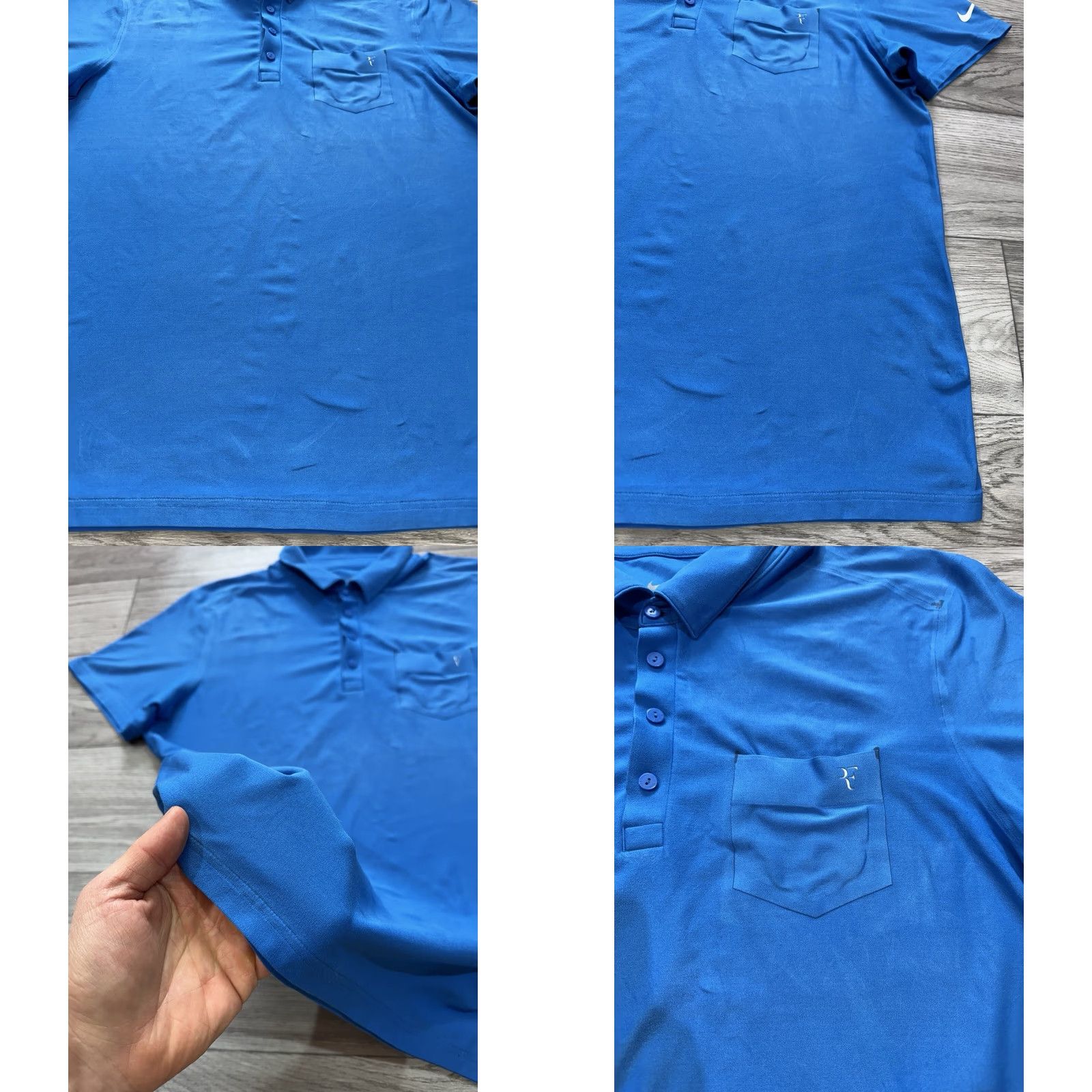 Nike Nike Roger Federer RF 2012 Madrid Tennis Polo Shirt Sz L Blue Mens Shirt Medium? Size US L / EU 52-54 / 3 - 8 Thumbnail