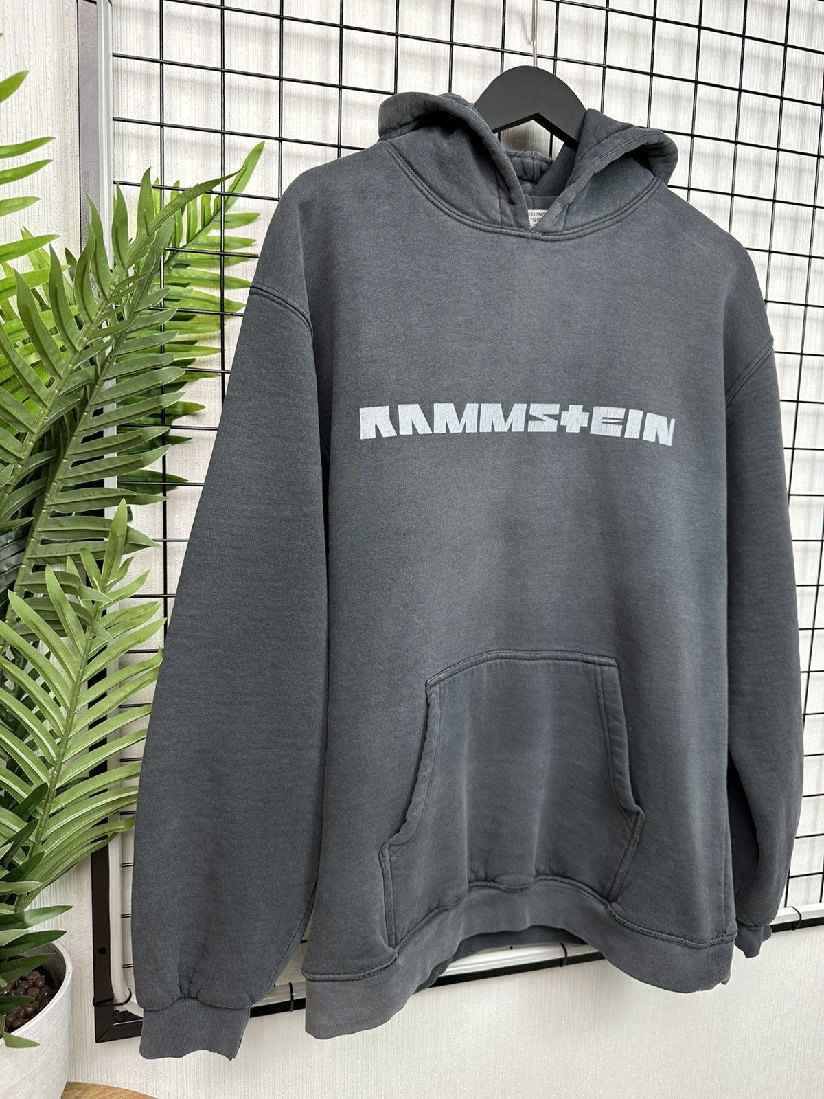 Band Tees × Vintage Rammstein Big Logo Vintage Hoodie Men L size Grey y2k Size US L / EU 52-54 / 3 - 5 Thumbnail
