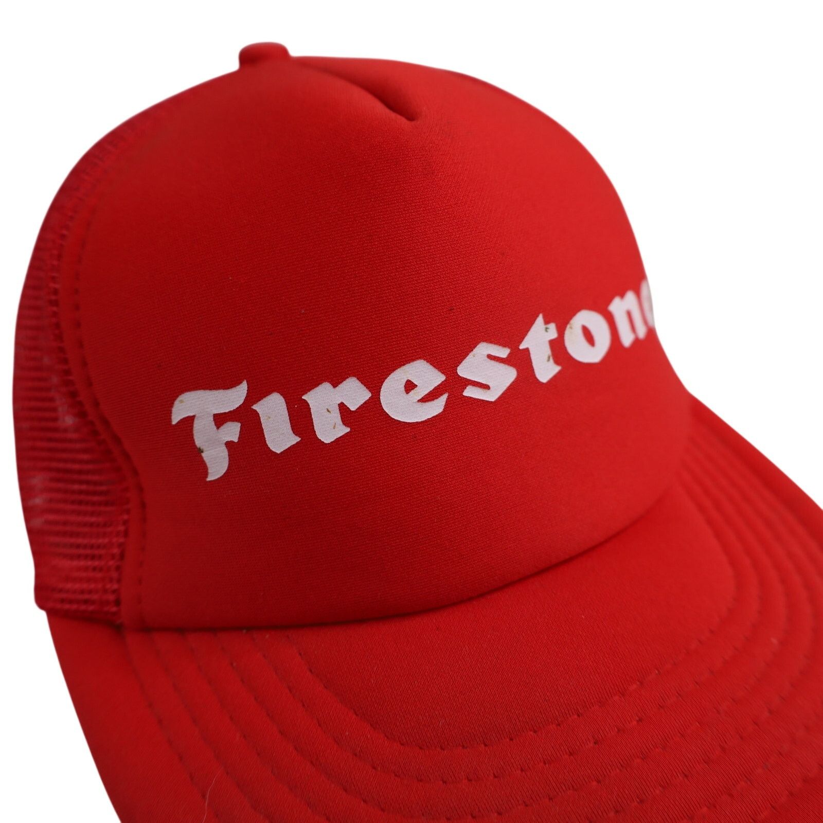 Vintage Vintage Firestone Spellout Mesh Foam Trucker Hat Size ONE SIZE - 3 Thumbnail
