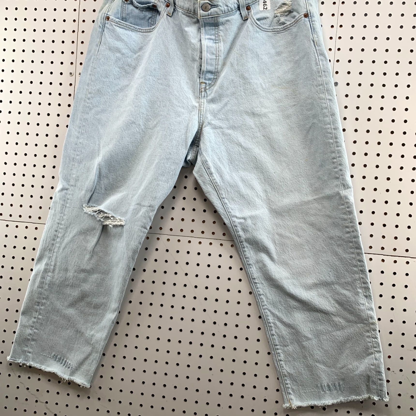 Levi's Levi's 501 Jeans Womens 18W Denim Light Blue 40x25.5 NWT Raw Hem Jeans Womens Size 40" / US 18 - 4 Thumbnail