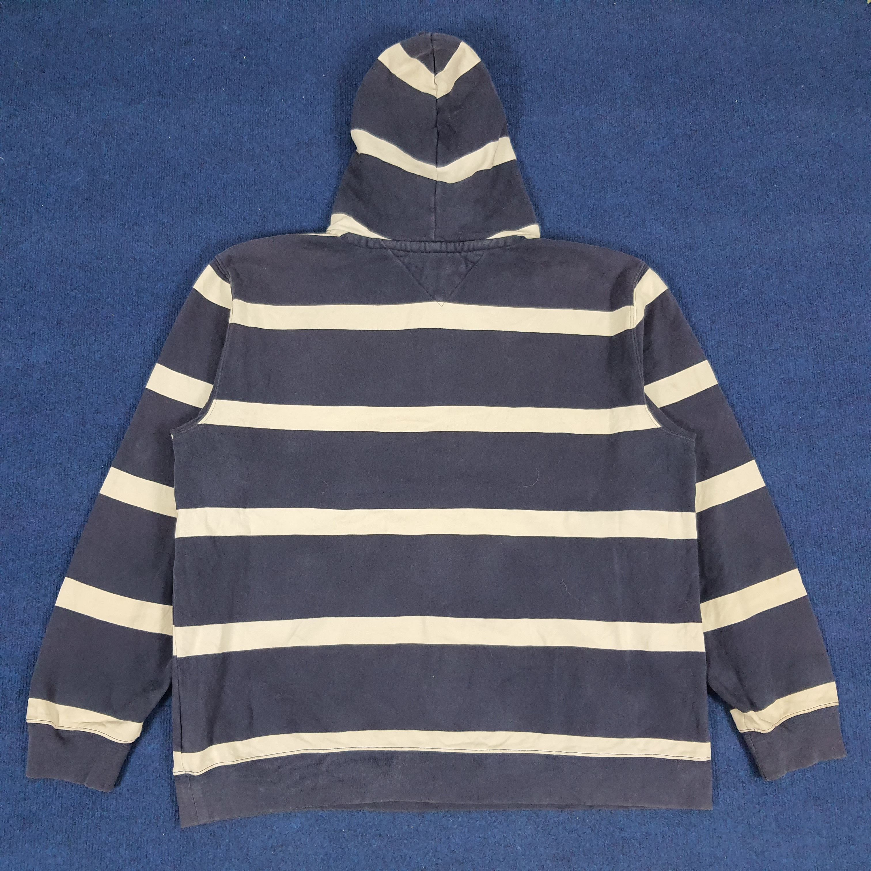 Tommy Hilfiger × Vintage Vintage Tommy Hilfiger Striped Hoodies Size US XL / EU 56 / 4 - 3 Thumbnail