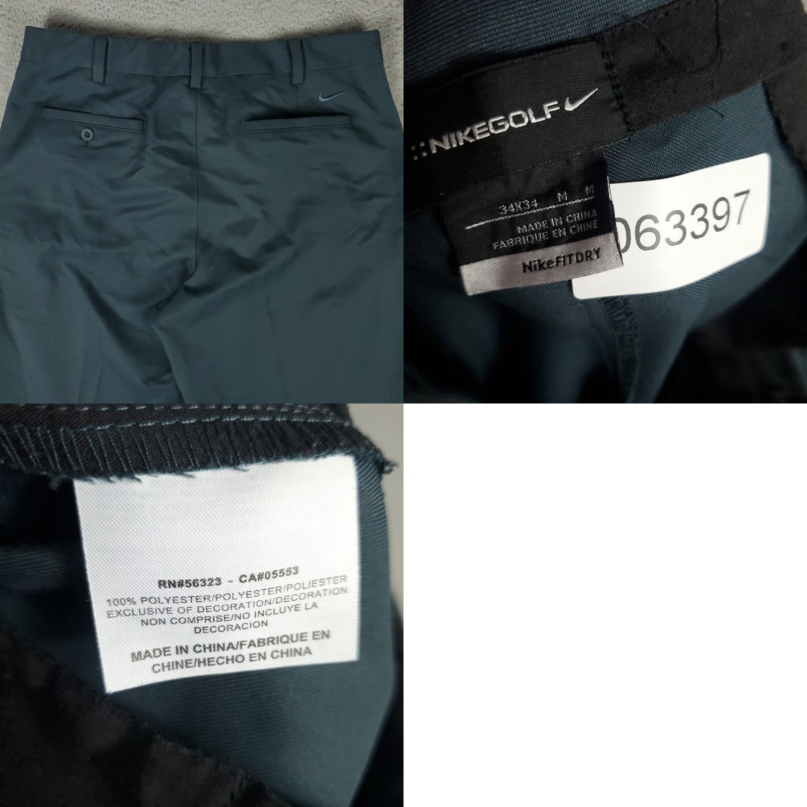 Nike Nike Pants Mens Size 38x34 Blue Dri Fit Golf Pleated Chino Trousers Cuffed Size US 38 / EU 54 - 8 Thumbnail