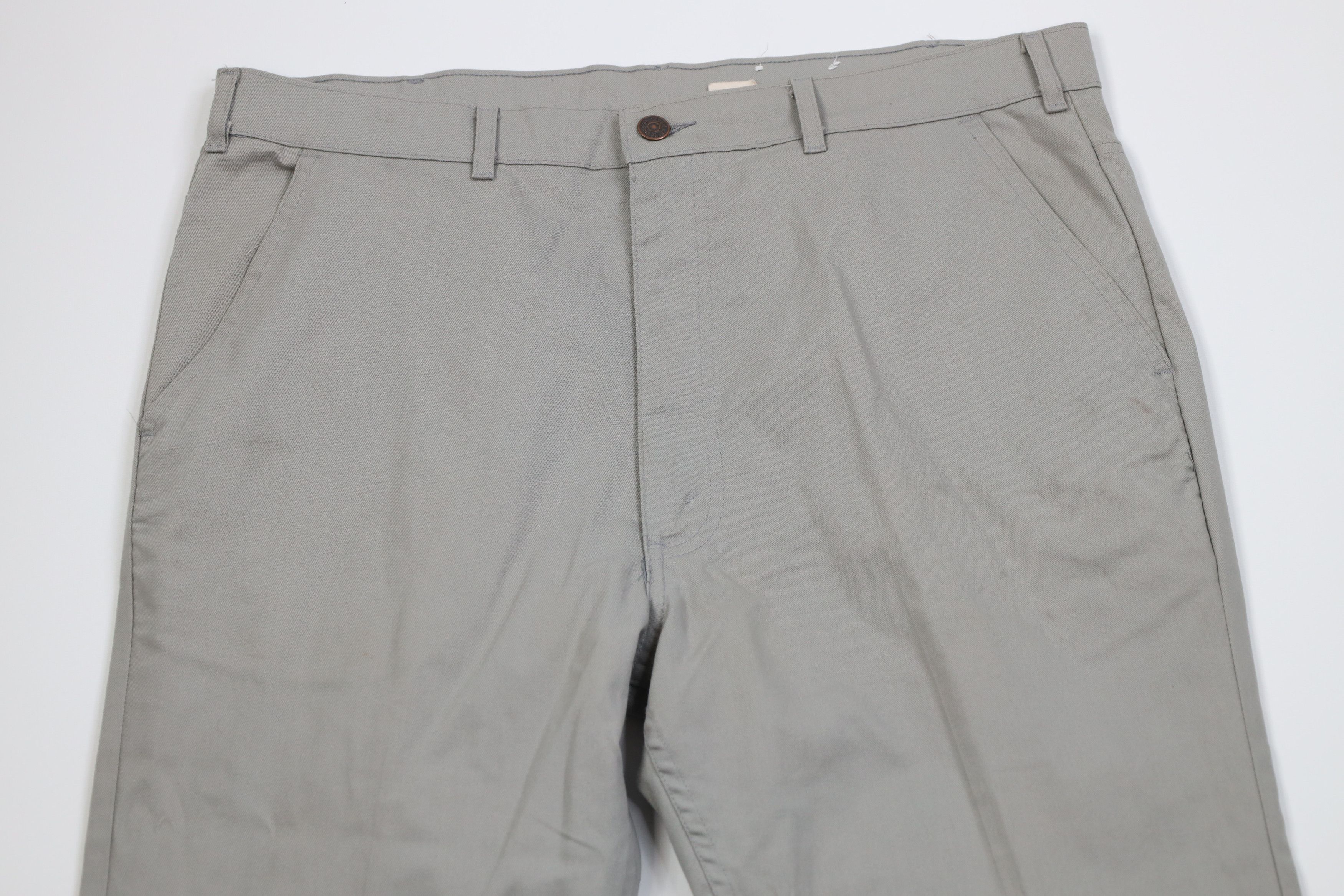 Vintage Vintage 70s Streetwear Flared Wide Leg Twill Pants Gray Size US 36 / EU 52 - 2 Thumbnail