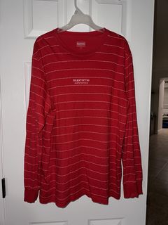 Supreme Logo Stripe L S | Grailed