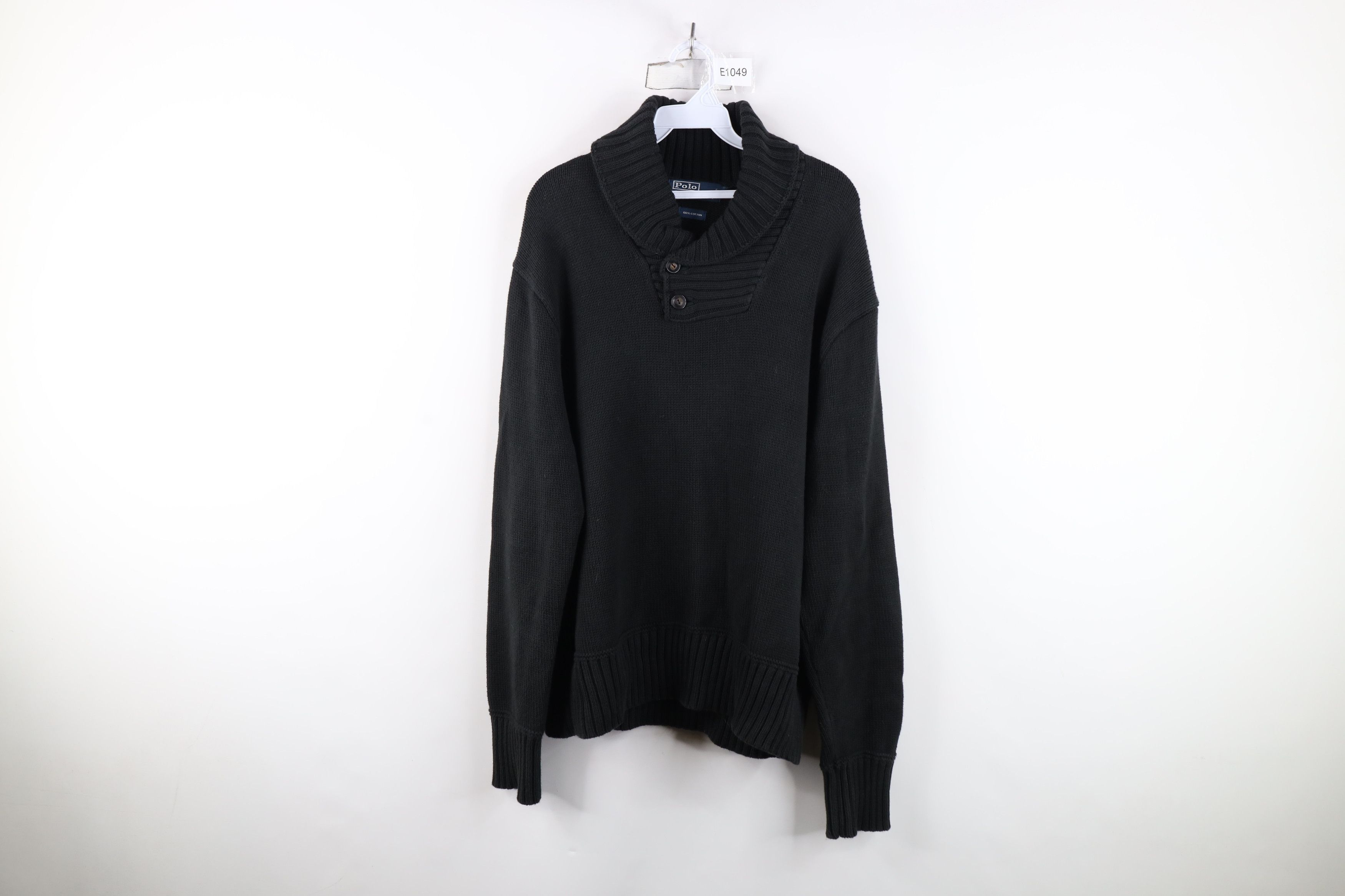 Ralph Lauren Vintage 90s Ralph Lauren Heavyweight Knit Shawl Sweater Size US XL / EU 56 / 4 - 1 Thumbnail