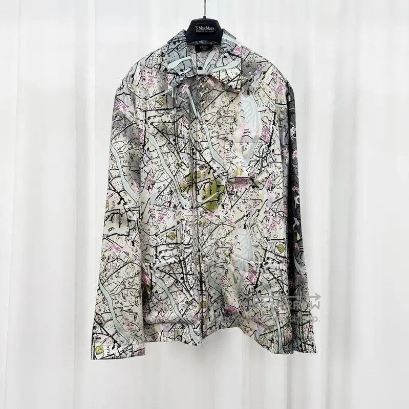 Fendi Fendi Multicolor Silk Long Sleeve Shirt . Size US L / EU 52-54 / 3 - 1 Thumbnail