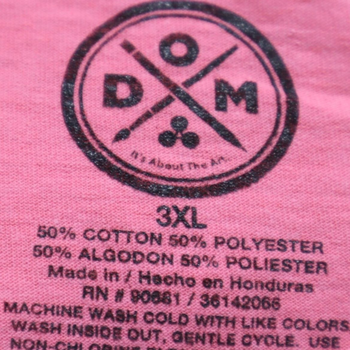 Vintage DOM Shirt Men's 3XL Pink Work Hard Dog Better Life Solid T-Shirt Size US XXL / EU 58 / 5 - 5 Thumbnail