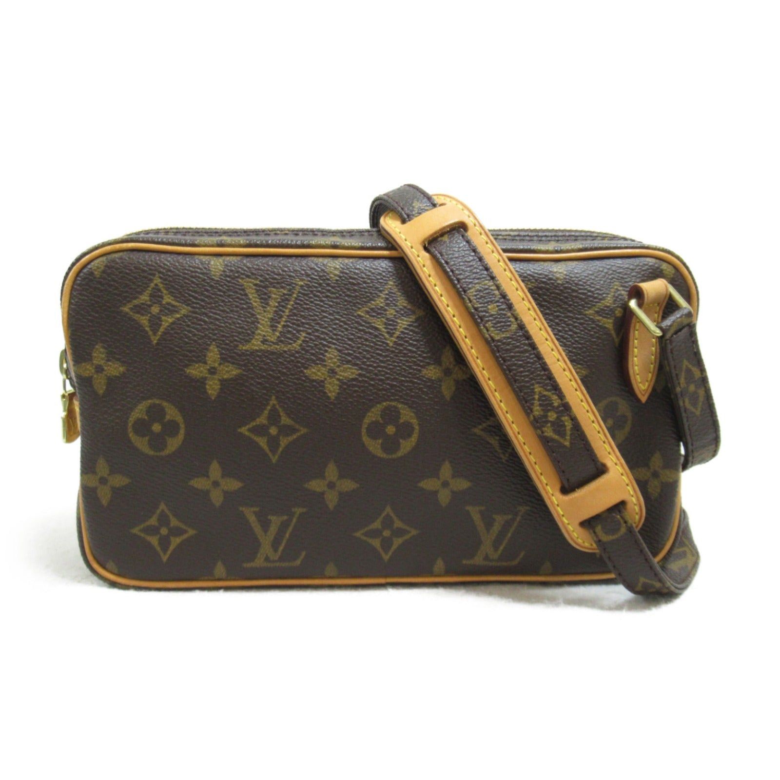 Louis Vuitton Louis Vuitton Pochette Marly Shoulder Bag Coated Canvas Monogram Brown Size ONE SIZE - 1 Thumbnail
