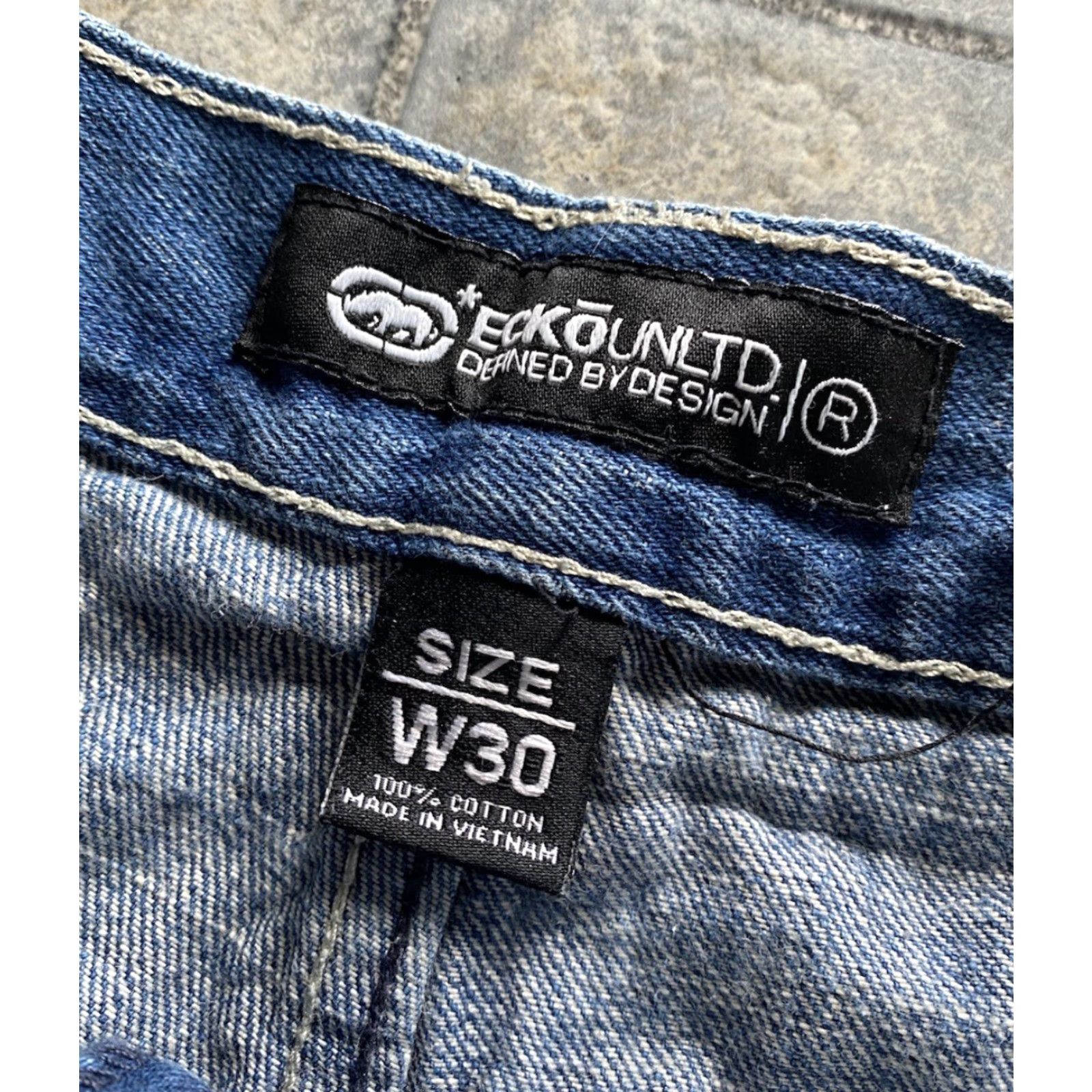 Ecko Unltd. VINTAGE Ecko Unltd Denim Shorts Blue Men’s 30 Zipper Embroidered Damaged Size US 30 / EU 46 - 5 Thumbnail