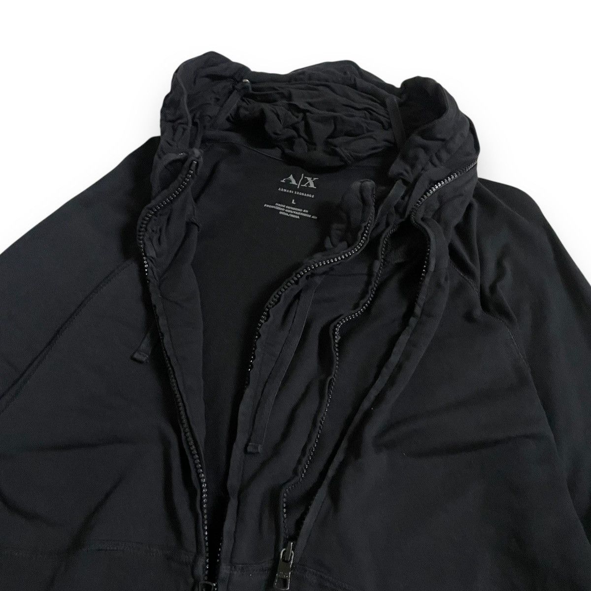If Six Was Nine Vintage Black Armani Exchange AX Zipper Hoodie Bondage Size US L / EU 52-54 / 3 - 6 Thumbnail